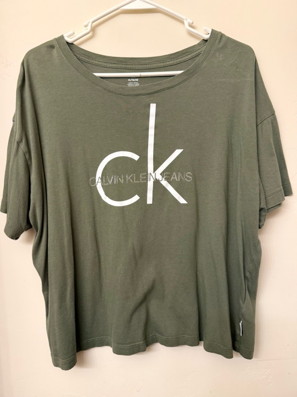 Calvin Klein Jeans Olive Green CK Logo Tee